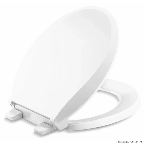 Kohler Cachet Quiet-Close Toilet Seat with Smooth Closing Mechanism - White Round Front Design 4639-RL-0 - Image 5