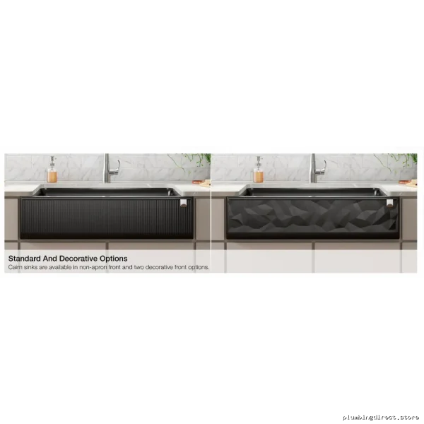 Kohler Cairn 34 Single Bowl Undermount Farmhouse Kitchen Sink - Matte Black 25786-CM1