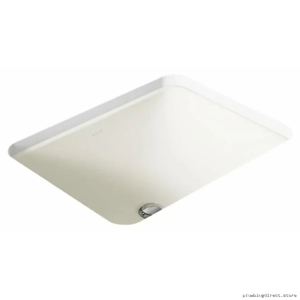 Kohler Caxton 20000-96 Rectangle Undermount Bathroom Sink in Biscuit - Modern Design - Image 2