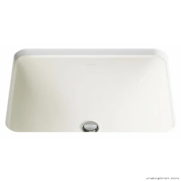 Kohler Caxton 20000-96 Rectangle Undermount Bathroom Sink in Biscuit - Modern Design