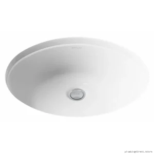 Kohler Caxton Modern White Oval Undermount Bath Sink - Spacious Design
