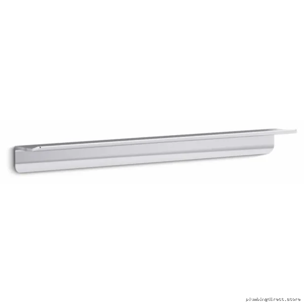 Kohler Choreograph 21 Modern Floating Shower Shelf - Crystal Clear Glass & Polished Silver Frame