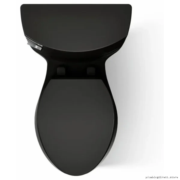 Kohler Cimarron Black Tall Elongated Toilet 1.28 GPF Quiet Close Seat - Image 4