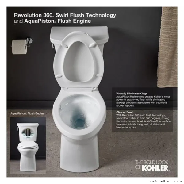 Kohler Cimarron Toilet Tank - Ice Grey High-Efficiency Bowl, Model #31614-95 - Image 3