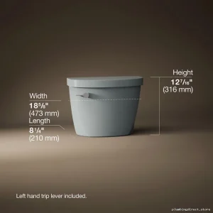 Kohler Cimarron Toilet Tank - Ice Grey High-Efficiency Bowl, Model #31614-95