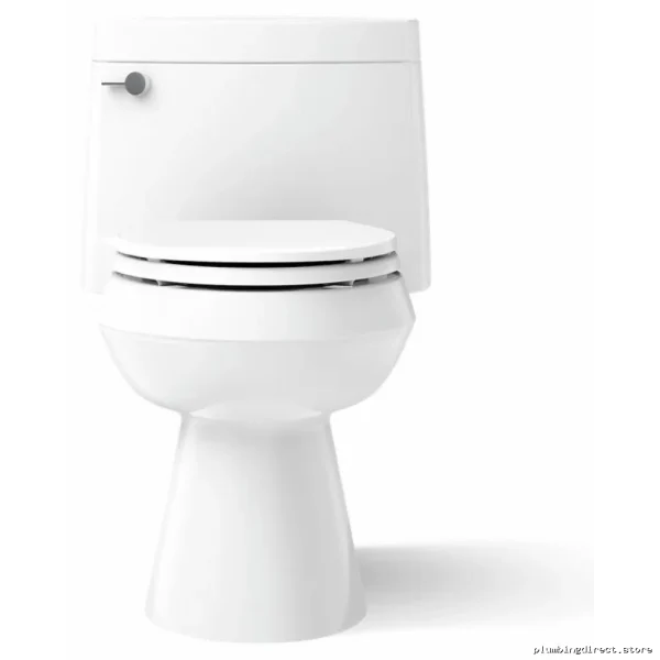 Kohler Cimarron 3619-0 White Elongated Toilet 1.28 GPF Quiet-Close Seat - Image 3