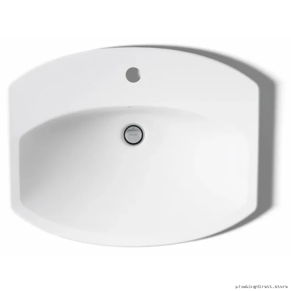 Kohler Cimarron 2351-1-0 Modern White Drop-In Sink with Single Faucet Hole - Image 2