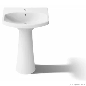 Kohler Cimarron Pedestal Sink - Single Hole Bathroom Vanity in White