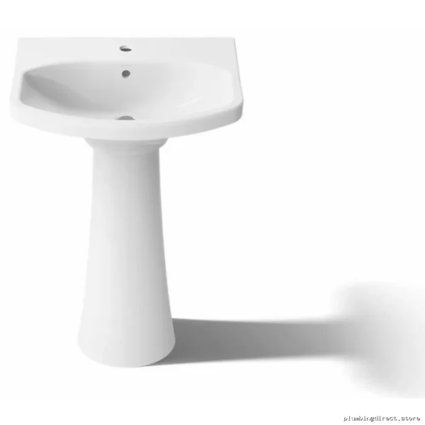 Kohler Cimarron Pedestal Sink - Single Hole Bathroom Vanity in White