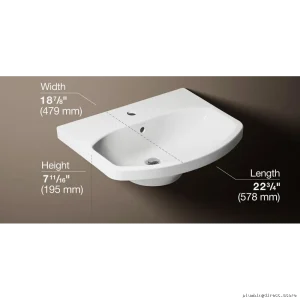 Kohler White Cimarron Pedestal Sink with Single Hole Faucet Mount