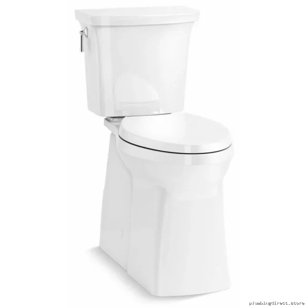 Kohler Corbelle Elongated Tall Toilet 1.28 GPF White 2-Piece - Image 2
