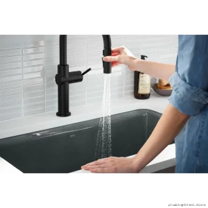 Crue Premium Kitchen Faucet with Pulldown Spray - Matte Black 22972-BL Kohler