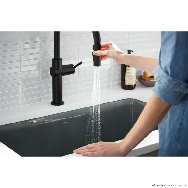 Crue Premium Kitchen Faucet with Pulldown Spray - Matte Black 22972-BL Kohler