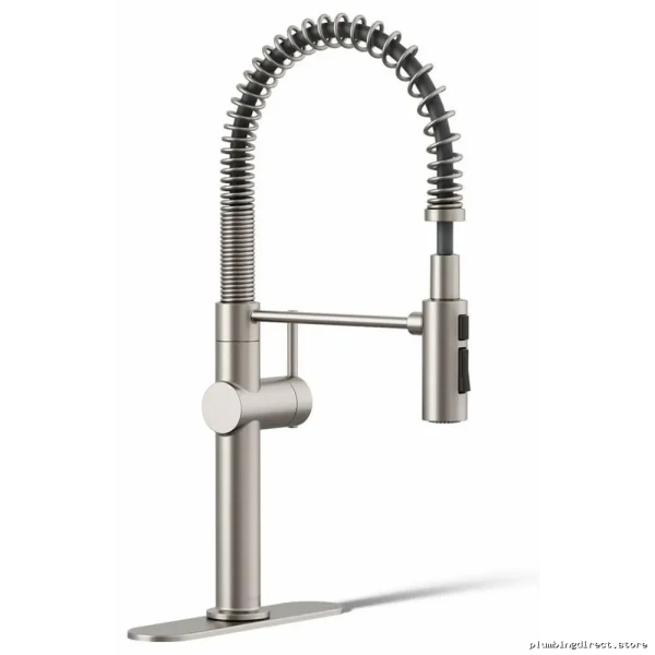 Kohler 22973-VS Crue Professional-Grade Kitchen Faucet with Spring-Loaded Pull-Down Spray - Vibrant Stainless Steel