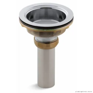 Kohler Dual Strainer Sink Drain Cover with Tailpiece - Polished Chrome 8804-CP