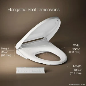 Kohler PureWash E930 Elongated Bidet Seat with Remote Control - White 28821-0
