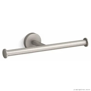 Kohler Elate Double Toilet Paper Holder - Shiny Brushed Nickel Bathroom Accessory