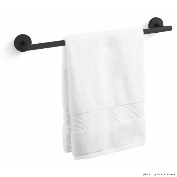Kohler Elate Matte Black Towel Bar with Stainless Steel Construction - Image 2