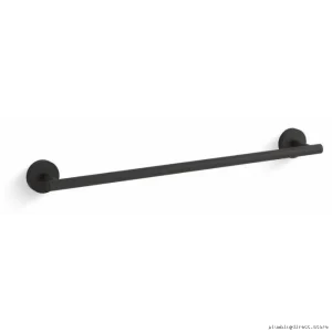Kohler Elate Matte Black Towel Bar with Stainless Steel Construction