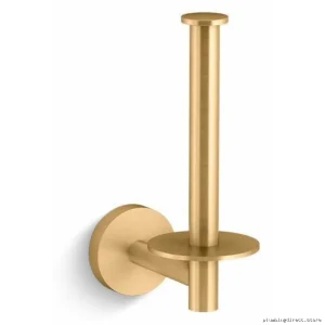 Kohler Elate Vertical TP Holder - Vibrant Brushed Modern Brass 27293-2MB