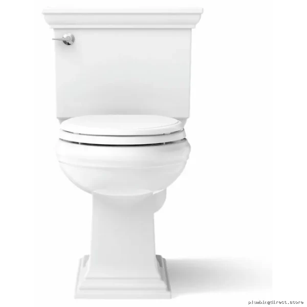Kohler Elongated 2-Piece 1.6 GPF White Toilet with Compact Seat - Image 2
