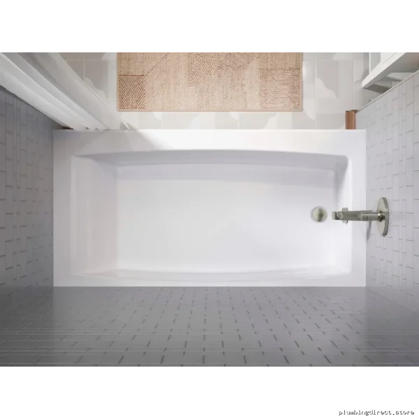 Kohler Entity Modern Design – Size LxW Alcove Tub with Left Hand Drain - Image 2