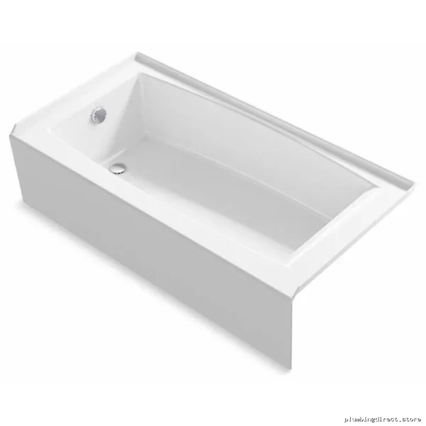 Kohler Entity Modern Design – Size LxW Alcove Tub with Left Hand Drain - Image 3