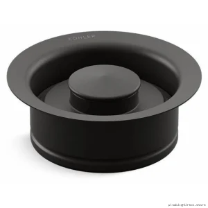 Kohler Garbage Disposal Flange with Drain Stopper - Matte Black 11352BL