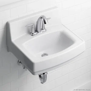Kohler Greenwich 2032-0 Modern Wall Mount Centerset Bathroom Sink in White