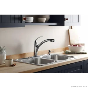 Kohler High-Arc Pullout Spray Kitchen Faucet in Polished Chrome Model #104