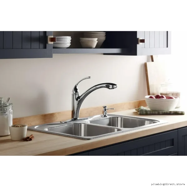 Kohler High-Arc Pullout Spray Kitchen Faucet in Polished Chrome Model #104