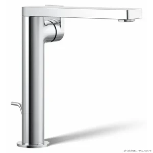 Kohler High-Arc Single-Hole Sink Faucet with Lever Handle in Polished Chrome