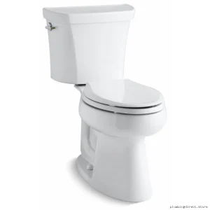 Kohler Highline 3989-0 Tall Elongated Dual Flush Toilet White 2-Piece Seatless Design