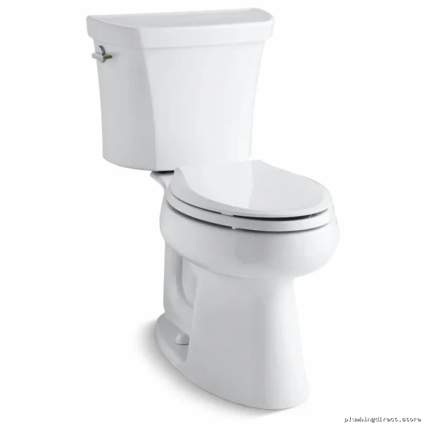 Kohler Highline 3989-0 Tall Elongated Dual Flush Toilet White 2-Piece Seatless Design