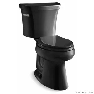 Kohler Highline Comfort Height Elongated Toilet - Two-Piece No Seat Black