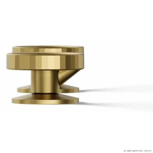 Kohlers Industrial Widespread Faucet Handles Brushed Brass Finish