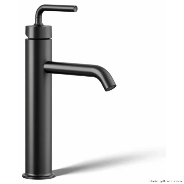 Kohler 14404-4A-BL Modern Tall Single-Hole Bathroom Sink Faucet in Matte Black - Image 2