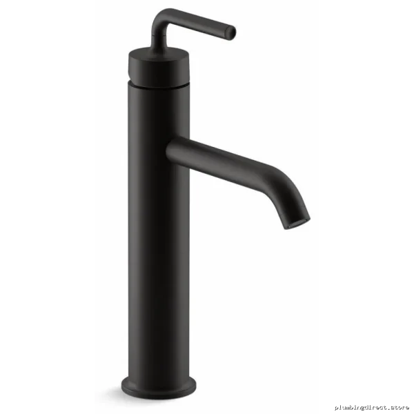 Kohler 14404-4A-BL Modern Tall Single-Hole Bathroom Sink Faucet in Matte Black
