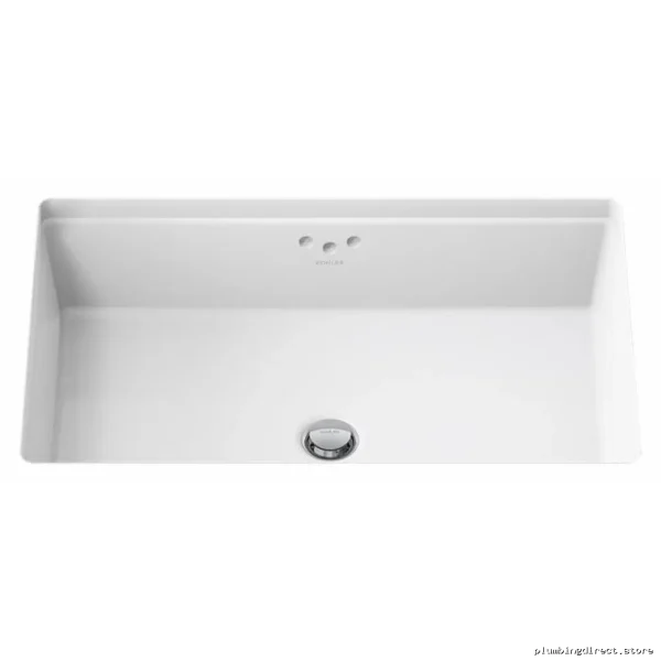 Kohler White Undermount Bathroom Sink 24x16 Inches 2297-0 Kathryn Model