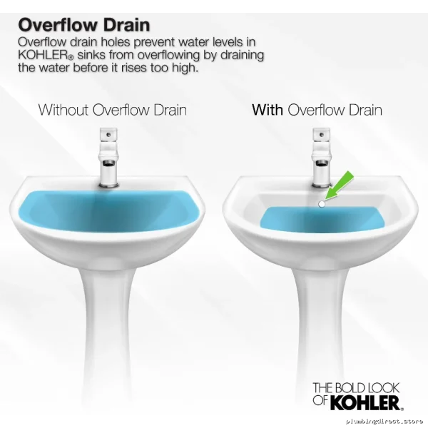 Kohler White Undermount Bathroom Sink 24x16 Inches 2297-0 Kathryn Model - Image 4