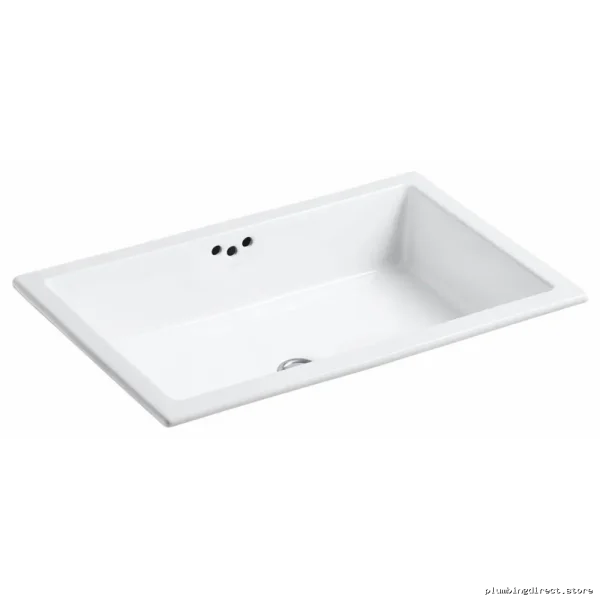 Kohler White Undermount Bathroom Sink 24x16 Inches 2297-0 Kathryn Model - Image 5
