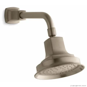 Kohler Margaux Single-Function Shower Head, Low Flow 1.75 GPM, Vibrant Brushed Bronze