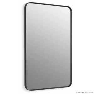 Kohler Matte Black Wall Mirror 24x36 Inches Modern Bathroom Essential