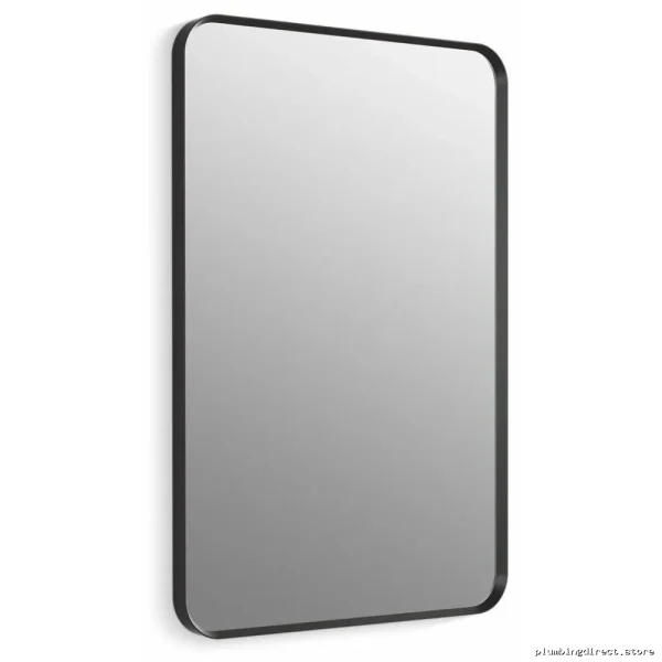 Kohler Matte Black Wall Mirror 24x36 Inches Modern Bathroom Essential