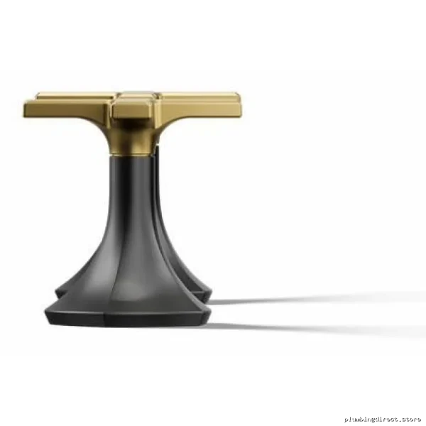 Matte Black & Brushed Brass Kohler Bath Faucet Handles 27010-3-BMB