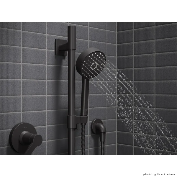 Kohler Matte Black Low-Flow Showerhead Kit 1.75 GPM Water Saving - Image 2