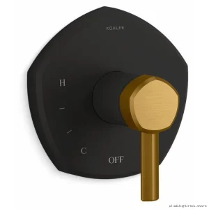 Kohler Matte Black Brass Rite-Temp Shower Valve Trim TS27043-4-BMB