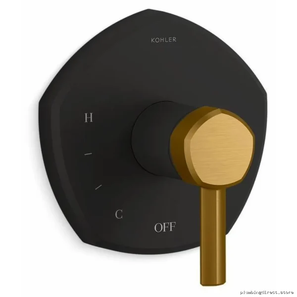 Kohler Matte Black Brass Rite-Temp Shower Valve Trim TS27043-4-BMB