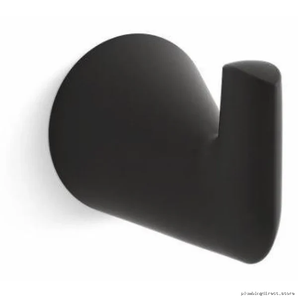 Kohler Modern Robe Hook - Bathroom Hook Matte Black Stainless Steel 24757-BL