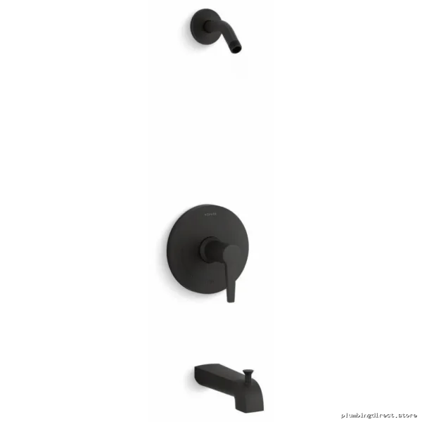Kohler Matte Black Tub & Shower Trim with Shower Head - TLS97074-4-BL